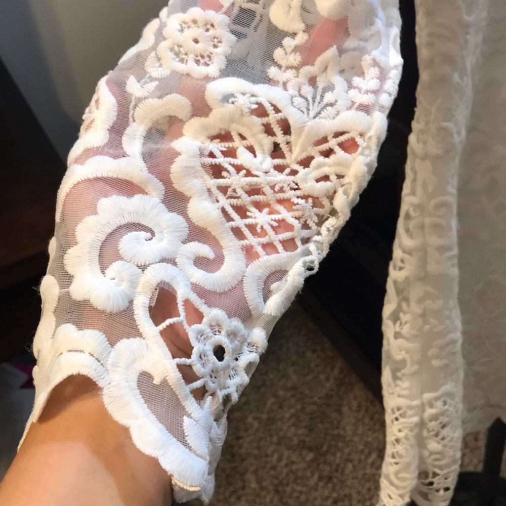 French connection white lace dress. Worn once. - Picture 4 of 7